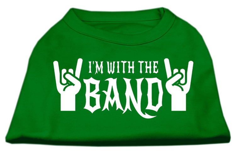 With the Band Screen Print Shirt Green Med